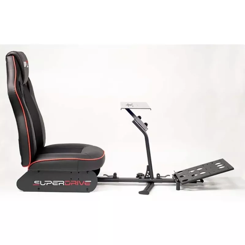 Racing Cockpit Subsonic SA5681 μαύρο κόκκινο τεχνητό δέρμα mesh μέταλλο