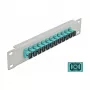 Patchpanel οπτικών ινών DeLOCK 10 ιντσών 12 Port SC Simplex aqua 1U γκρι