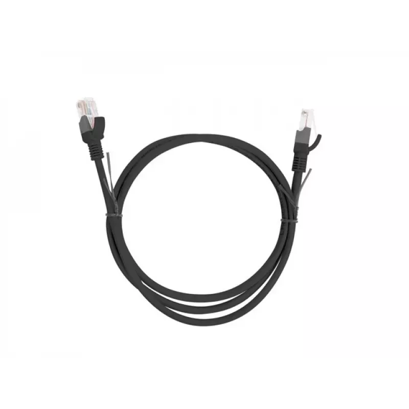 Καλώδιο δικτύου LANBERG PCU5-10CC-0100-BK RJ-45 Cat5e, U/UTP, 1 m, Μαύρο