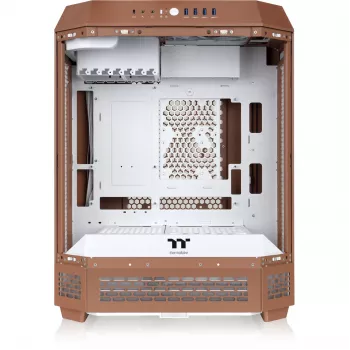 Κουτί Thermaltake The Tower 600 CA-1Z1-00MUWN-00 Midi Tower ATX, ψημένο γυαλί, 2 ανεμιστήρες 140 mm, υποστήριξη μονάδων 3,5/2,5 ιντσών, Mocha Mousse