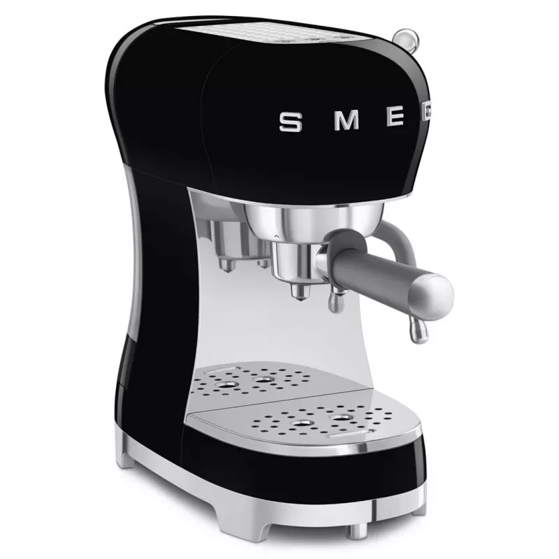 SMEG 50's Style ECF02BLEU μηχανή espresso, 15 bar, μαύρη