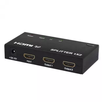 Διαχωριστής βίντεο HDMI SAVIO CL-42 — 2x έξοδοι HDMI, 1920x1080, χρώμα 36-Bit, μεταλλικό κουτί, 5V/1A