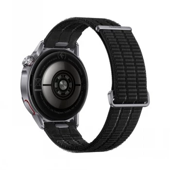 Smartwatch HUAWEI GT Runner 2 — 1,32 inch (3,35 cm) AMOLED 466×466, Θήκη τιτανίου, GPS, Λουράκι Fluoroelastomer μαύρο