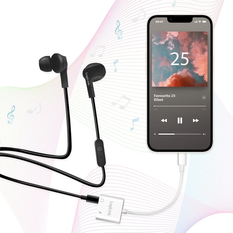 Προσαρμογέας ήχου LogiLink USB-C USB-C/αρσενικό σε 2x USB-C/θηλυκό 60W PD λευκό