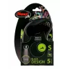 FLEXI Black Design S - Λουρί με μηχανισμό - 5 m