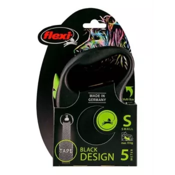 FLEXI Black Design S - Λουρί με μηχανισμό - 5 m