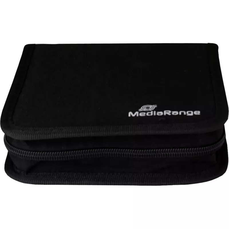 Θήκη πορτοφόλι MediaRange BOX50 για 24 δίσκους μαύρο