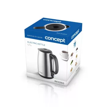 Ηλεκτρικός βραστήρας Concept Solution RK3260 — 1,7 l, 2200 W, ανοξείδωτος χάλυβας, ασύρματος