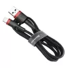 Καλώδιο USB-A σε Lightning Baseus Cafule 2.4A QC 3.0, 1 m — μαύρο/κόκκινο
