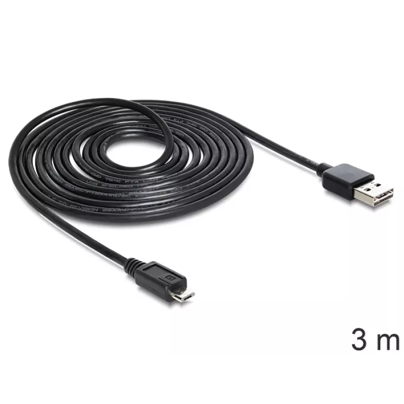 Καλώδιο USB DeLOCK EASY-USB 2.0-A - USB 2.0 Micro-B 3 m