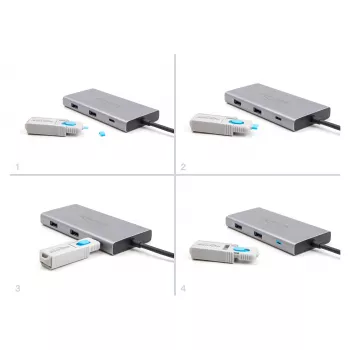 DeLOCK Port Blocker USB Type-C 10 θύρες μπλε