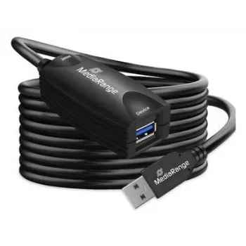 Καλώδιο USB-A σε USB-A MediaRange MRCS242 USB 3.2 Gen 1 (3.1 Gen 1) 5 m 5 Gbit/s μαύρο