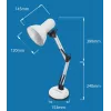Επιτραπέζιο φωτιστικό ESPERANZA AVIOR E27 12W LED, μαύρο, ρυθμιζόμενου ύψους, εύκαμπτος βραχίονας, υποδοχή E27