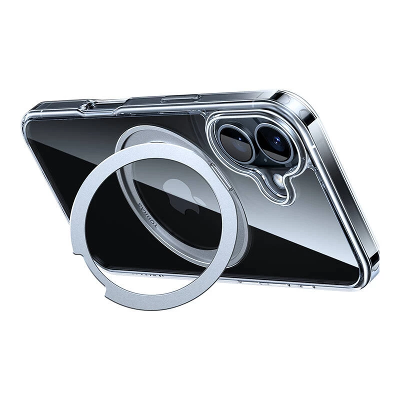 Προστατευτική θήκη Torras Ostand Pro για iPhone 16 Plus, διαφανής λεπτή εφαρμογή, TPU/PC
