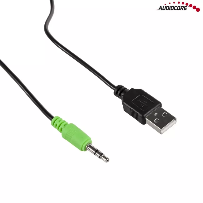 Audiocore AC805 Στερεοφωνικό Ηχείο 2.0 PC 6W μαύρο
