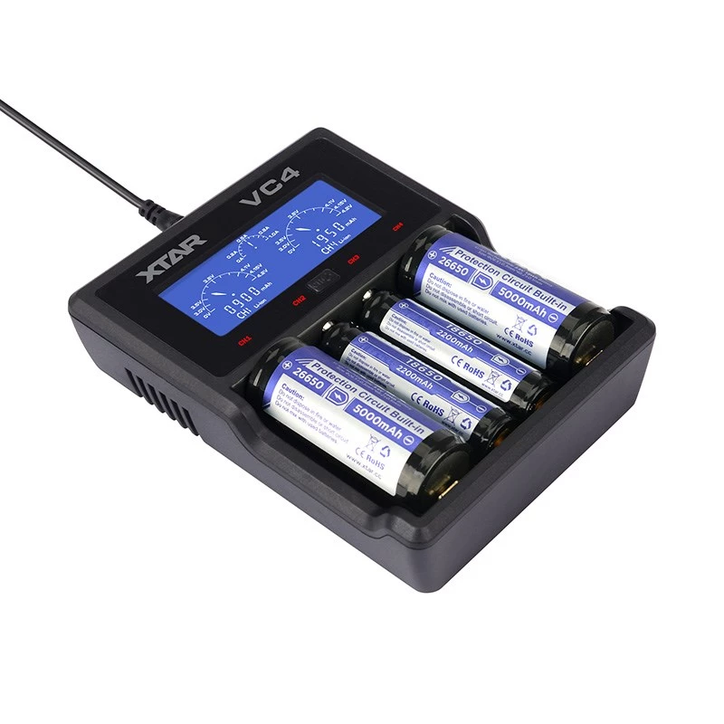 XTAR VC4 οικιακός φορτιστής μπαταριών USB