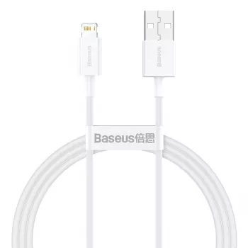 Baseus CALYS-A02 Καλώδιο κινητού Λευκό 1 m USB A Lightning