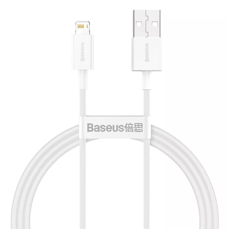 Baseus CALYS-A02 Καλώδιο κινητού Λευκό 1 m USB A Lightning