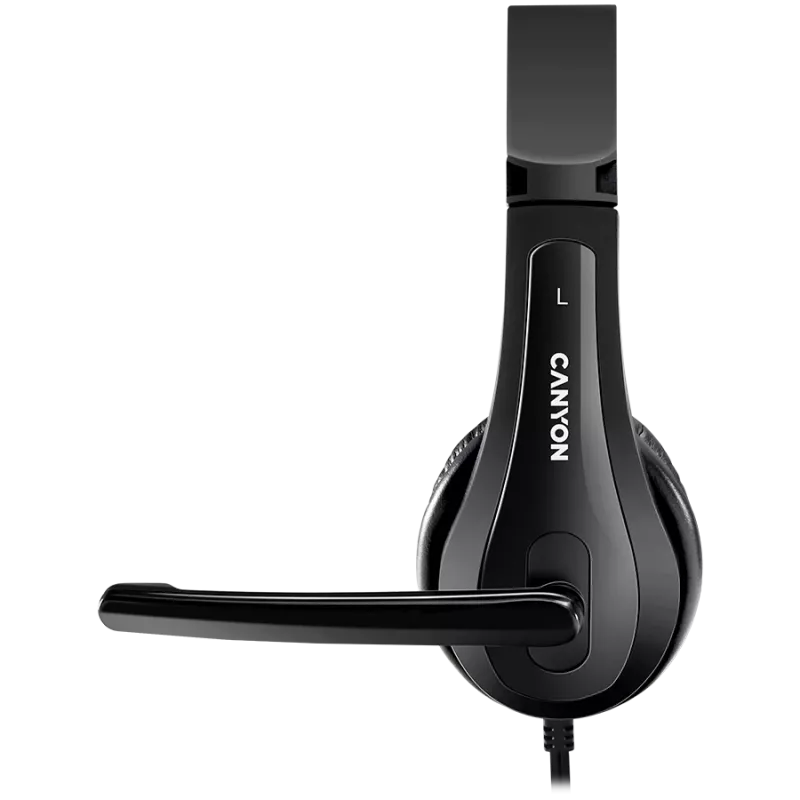 CANYON PC-Headset HSC-1 PC Mic Flat 2m μαύρο