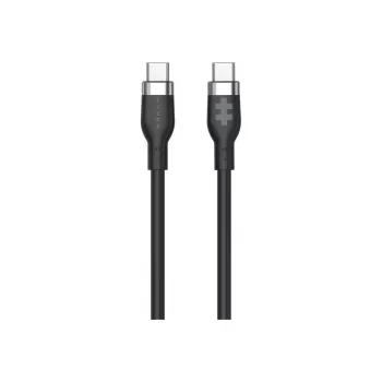 Hyper 1,5 m Καλώδιο φόρτισης USB-C σε USB-C 60W από σιλικόνη - Μαύρο