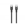 Hyper 1,5 m Καλώδιο φόρτισης USB-C σε USB-C 60W από σιλικόνη - Μαύρο