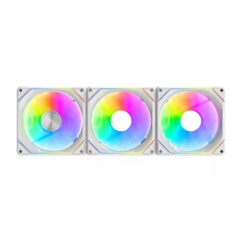 Ανεμιστήρας κουτιού Darkflash Gauss G24 3-in-1 λευκός 120 mm — σετ με 3, 120 mm