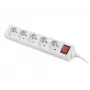 Καλώδιο επέκτασης ρεύματος Lanberg PS1-05E-0150-W 1,5 m 5 πρίζες AC Εσωτερικού χώρου Λευκό