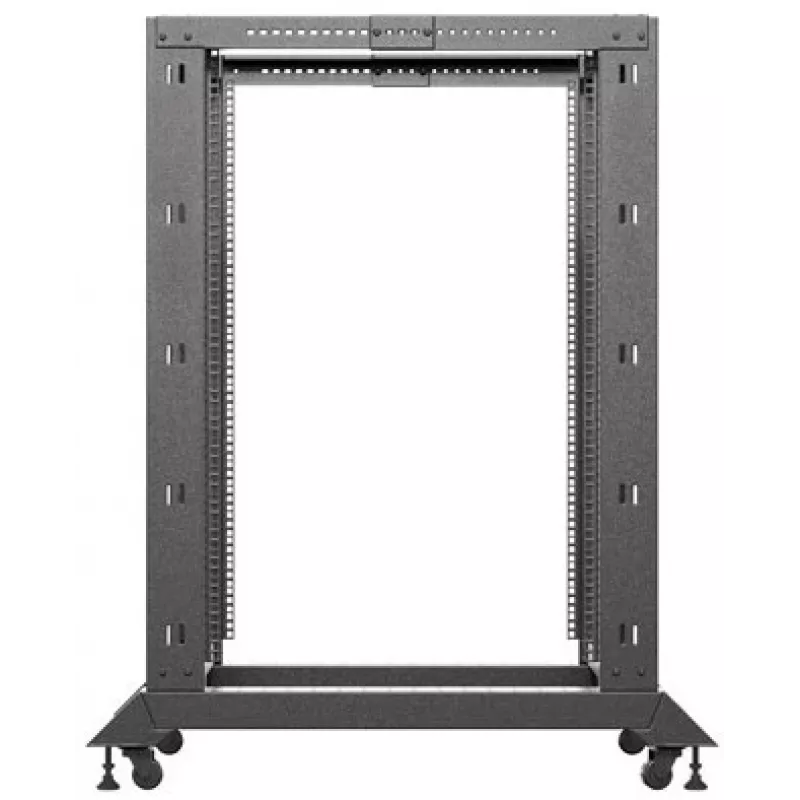 Lanberg Open Rack 22U Μαύρο (22HE, 19-ιντσών rack), Server rack, Μαύρο