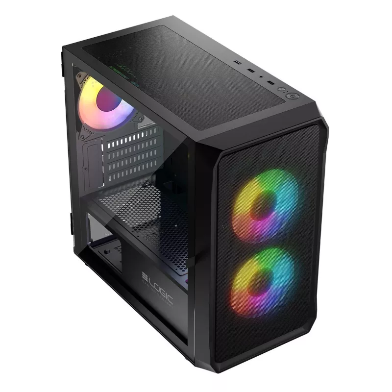 Κουτί υπολογιστή Logic Concept Portos Mini ARGB Micro ATX Μαύρο