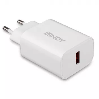 Lindy 73412 φορητός φορτιστής smartphone, tablet λευκό AC γρήγορη φόρτιση εσωτερικού χώρου, εξωτερικού χώρου