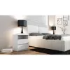 Topeshop M1 BIEL MAT κομοδίνο 2 συρτάρια λευκό