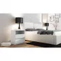 Topeshop M1 BIEL MAT κομοδίνο 2 συρτάρια λευκό