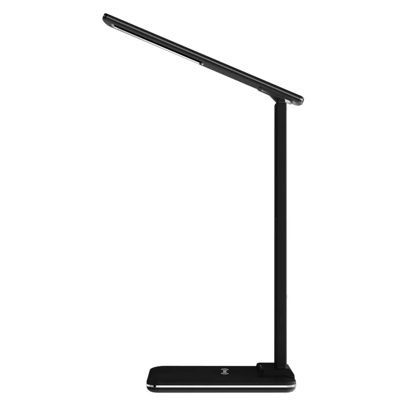 Media-Tech MT222K Leditou φωτιστικό γραφείου LED, 4 W, ασύρματος φορτιστής Qi, ρολόι, μαύρο