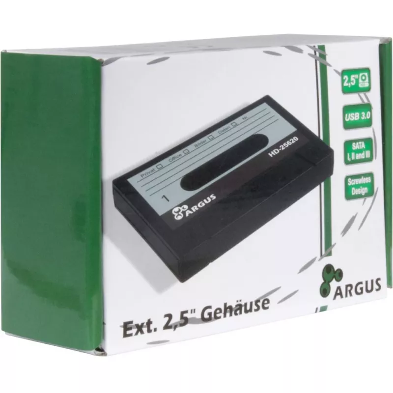 Θήκη HDD Inter-Tech HD-25620 μαύρο-λευκό 2.5 ιντσών