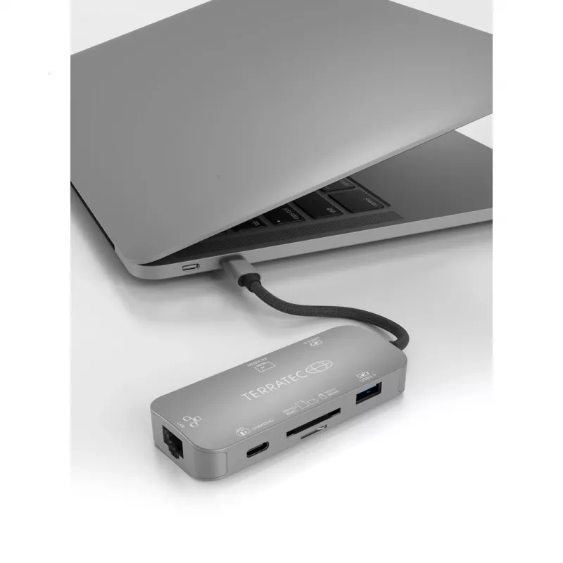 USB Hub Terratec Connect C8 USB 2.0 Type-C Γκρι