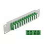 Patchpanel οπτικών ινών DeLOCK 10 ιντσών 12 Port LC Quad πράσινο 1U γκρι