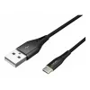 Καλώδιο NATEC USB-C/A 2.0 1m πράσινο LED μαύρο νάιλον