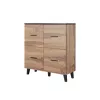 Cama sideboard LOTTA 110 4D δρυς Wotan + ματ μαύρο
