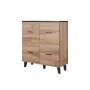 Cama sideboard LOTTA 110 4D δρυς Wotan + ματ μαύρο