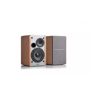 Edifier R1280T ενεργό σύστημα ηχείων ραφιού με τηλεχειριστήριο και διπλές εισόδους RCA - καφέ ξύλο