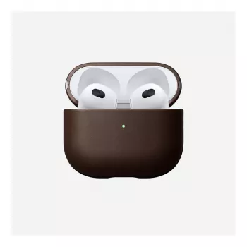 Δερμάτινη θήκη AirPods Nomad V3 Rustic Brown — προστατευτικό δερμάτινο κάλυμμα για τη θήκη φόρτισης AirPods