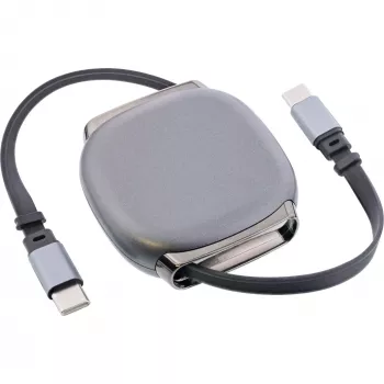 Καλώδιο USB-C InLine 35850, 100W Power Delivery, 0,80 m, μαύρο/γκρι