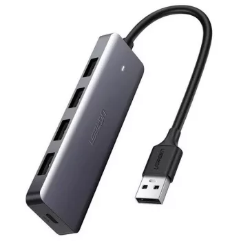 Ugreen Hub 4-in-1 Προσαρμογέας USB-C σε 4× USB 3.0 + USB-C γκρι