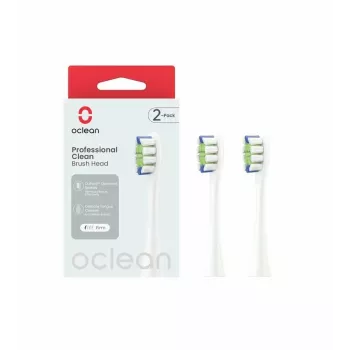 Κεφαλές οδοντόβουρτσας Oclean P1C1 W02 2 τεμ. λευκές εξαιρετικά μαλακές