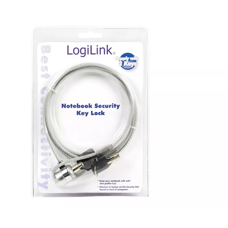 Κλείδωμα ασφαλείας φορητού υπολογιστή LogiLink nbs003 1,5 m