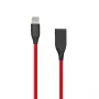 Καλώδιο σιλικόνης USB- Lightning, 1m (κόκκινο)