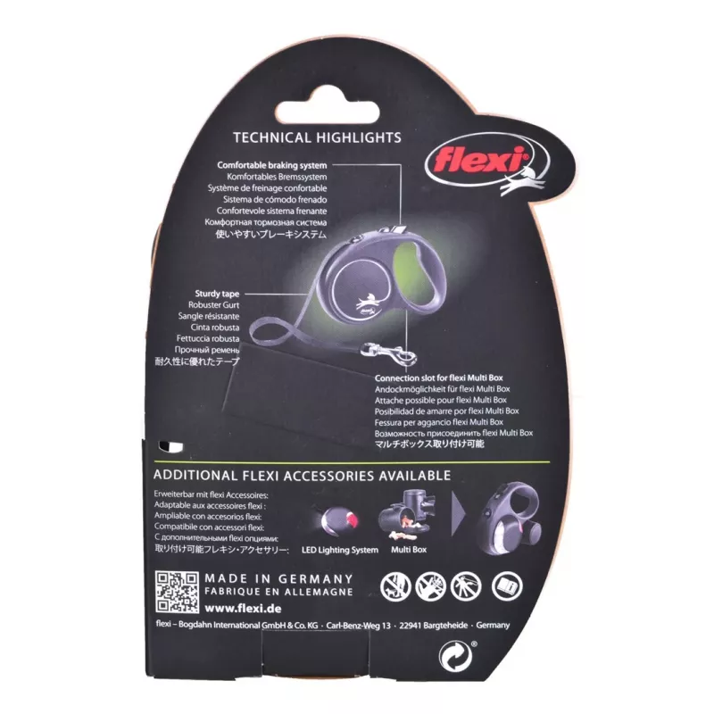 Flexi Black Design S 5 m αυτόματο λουρί σκύλου