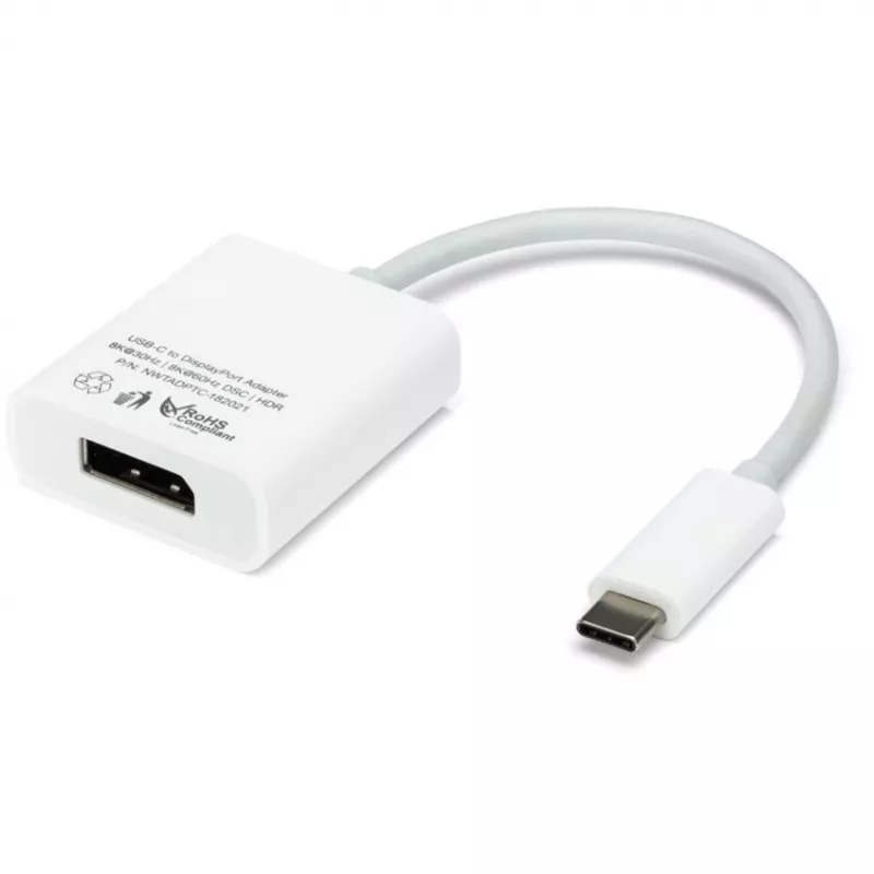 Προσαρμογέας USB, βύσμα USB-C > υποδοχή DisplayPort (Λευκό, 11 cm)
