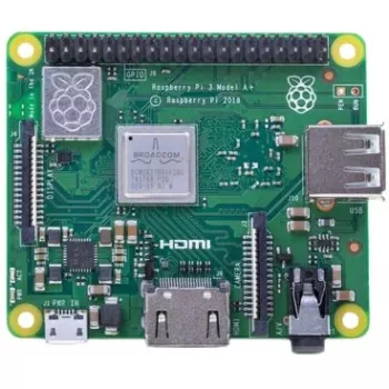 Raspberry Pi 3 Model A+ - Υπολογιστής μονής πλακέτας - Broadcom BCM2837B0 / 1,4 GHz - RAM 512MB - 802,11a/b/g/n/ac, Bluetooth 4,2 (Raspberry Pi 3 Model A+)