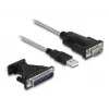 DeLOCK Αντάπτορας USB 2.0 Type-A σε Σειριακό RS-232 D-Sub 9 + D-Sub 25